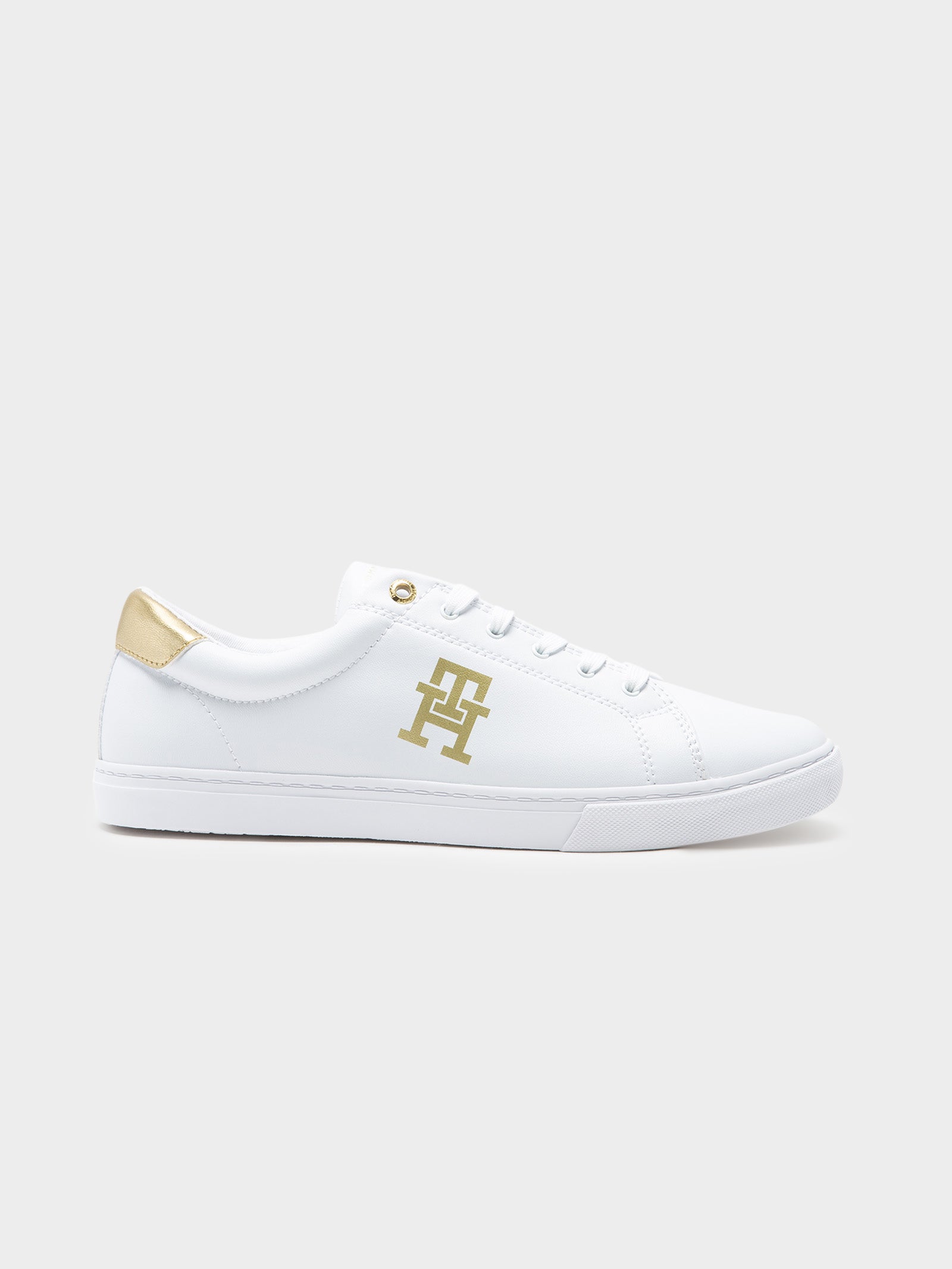 Womens Gold Crest Sneakers in White Glue Store