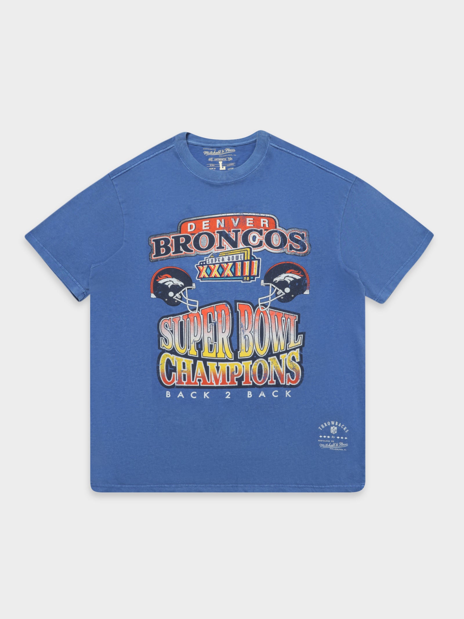 Vintage 70s Denver Broncos Champion Blue Bar T-Shirt M Deadstock NFL  Football