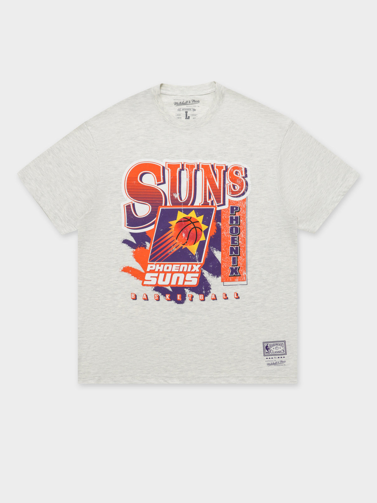 Mitchell & Ness Phoenix Suns T-Shirt in White Marle | White Marl