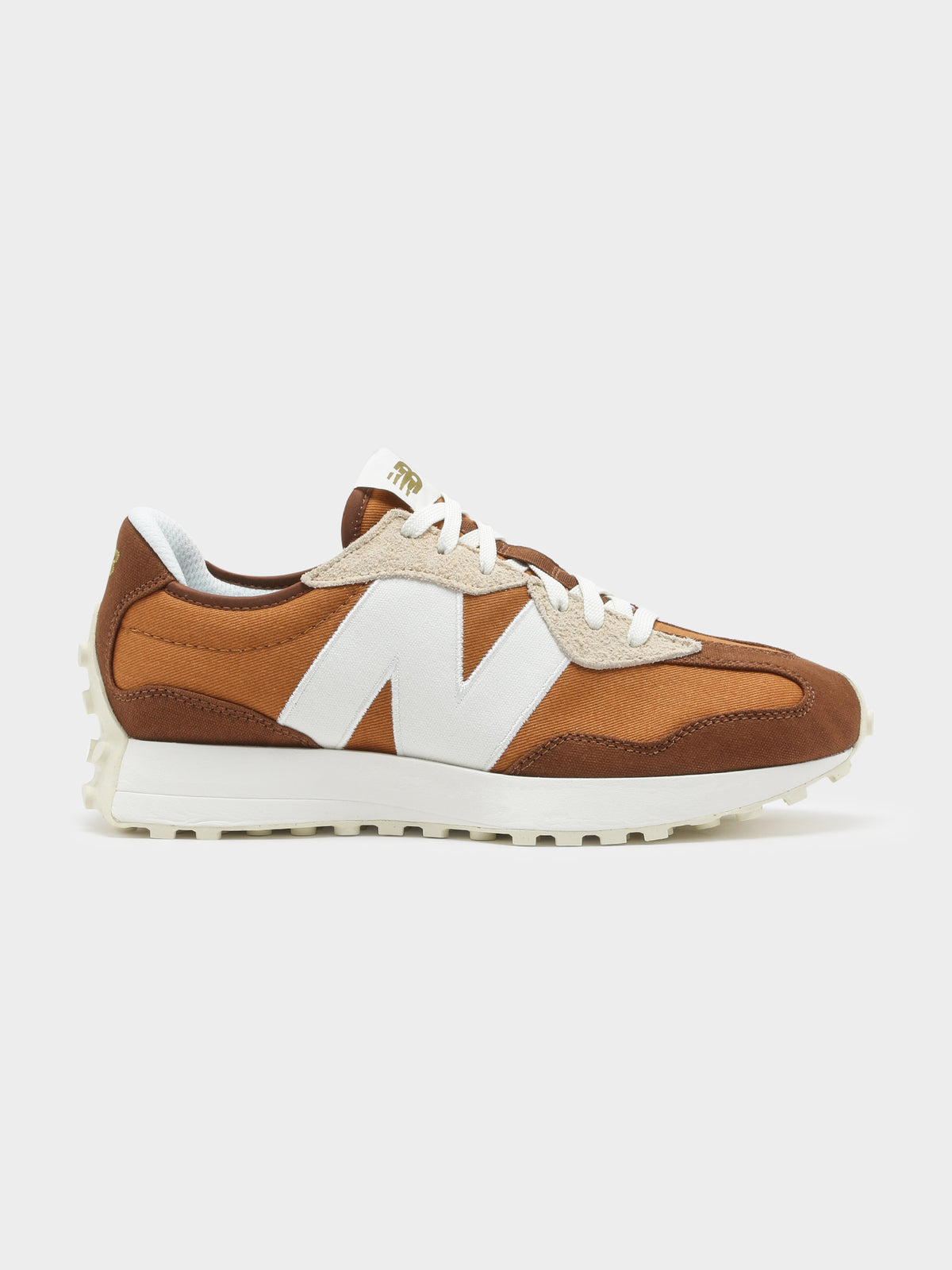 New Balance Mens 327 Sneakers in Brown & White | Brown/Whit