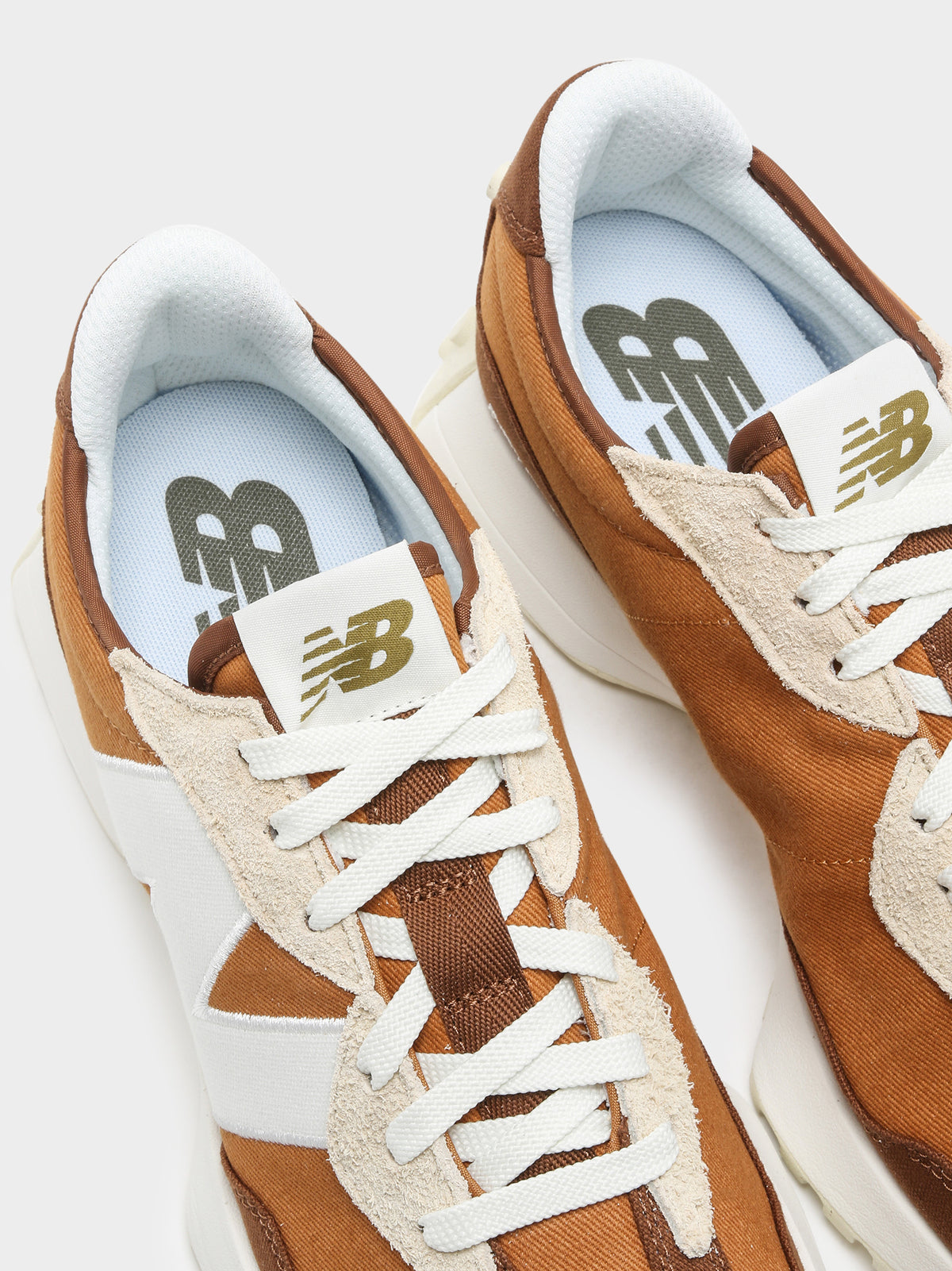 New Balance Mens 327 Sneakers in Brown & White | Brown/Whit