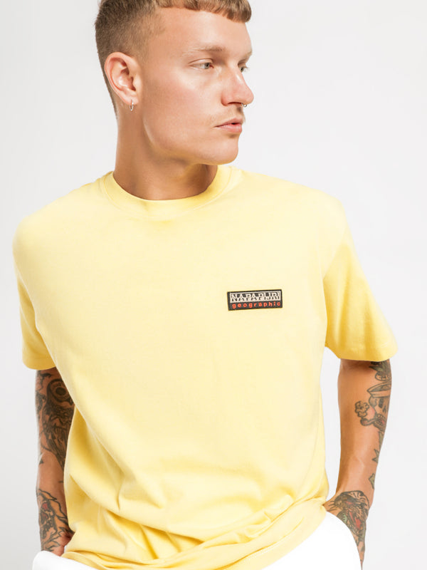 Sase Short Sleeve T-Shirt in Yellow Sunshine - Glue Store