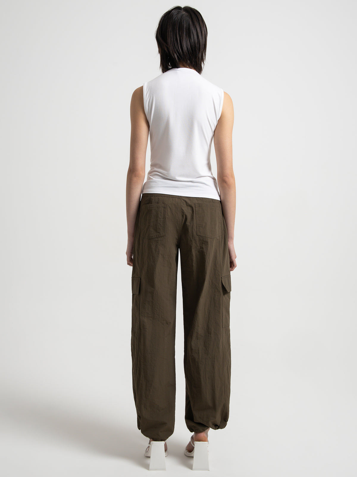 Beyond Her Vida Parachute Pants in Khaki | Khaki