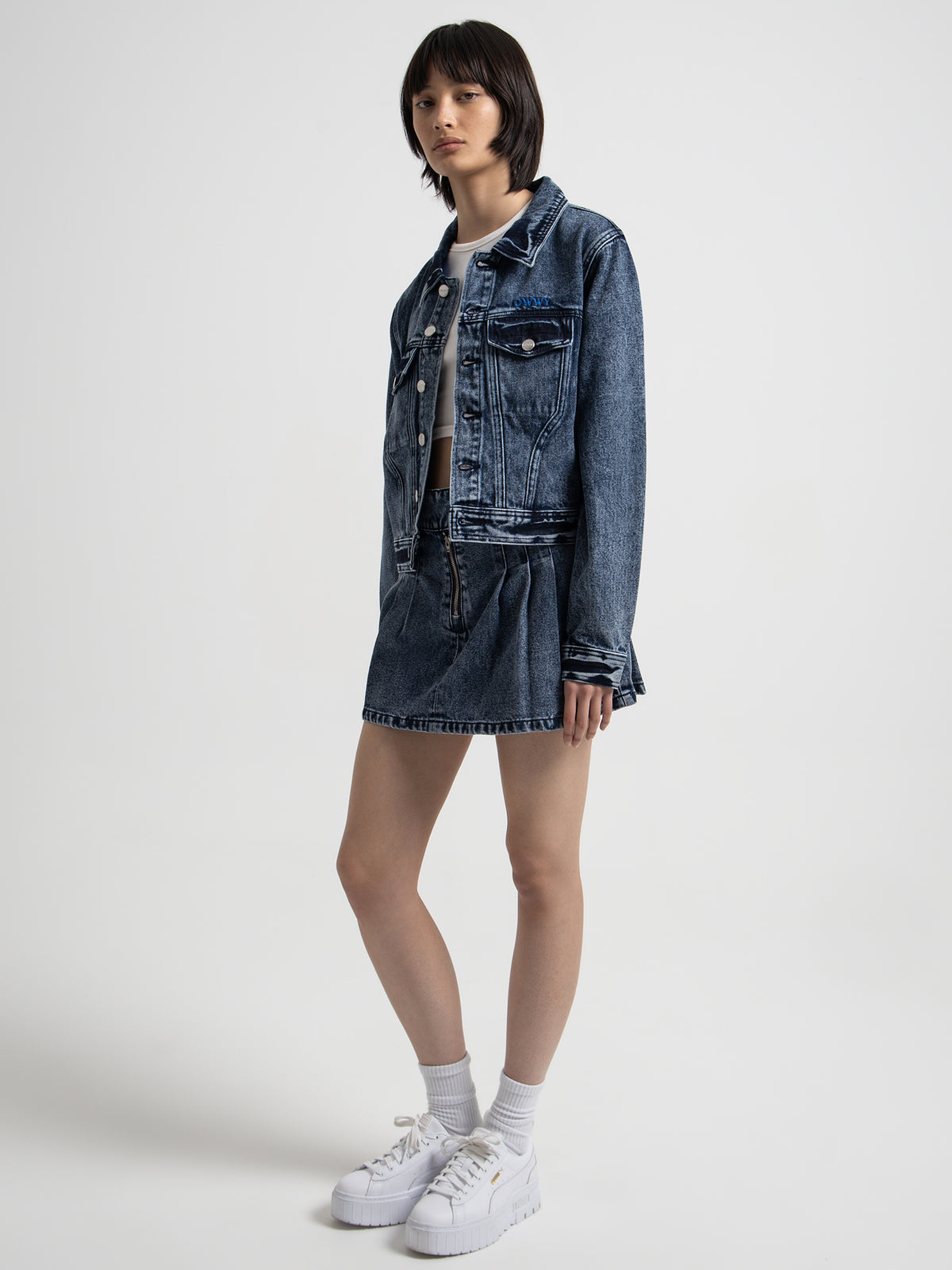 OWWY Benton Skirt in Denim | Denim