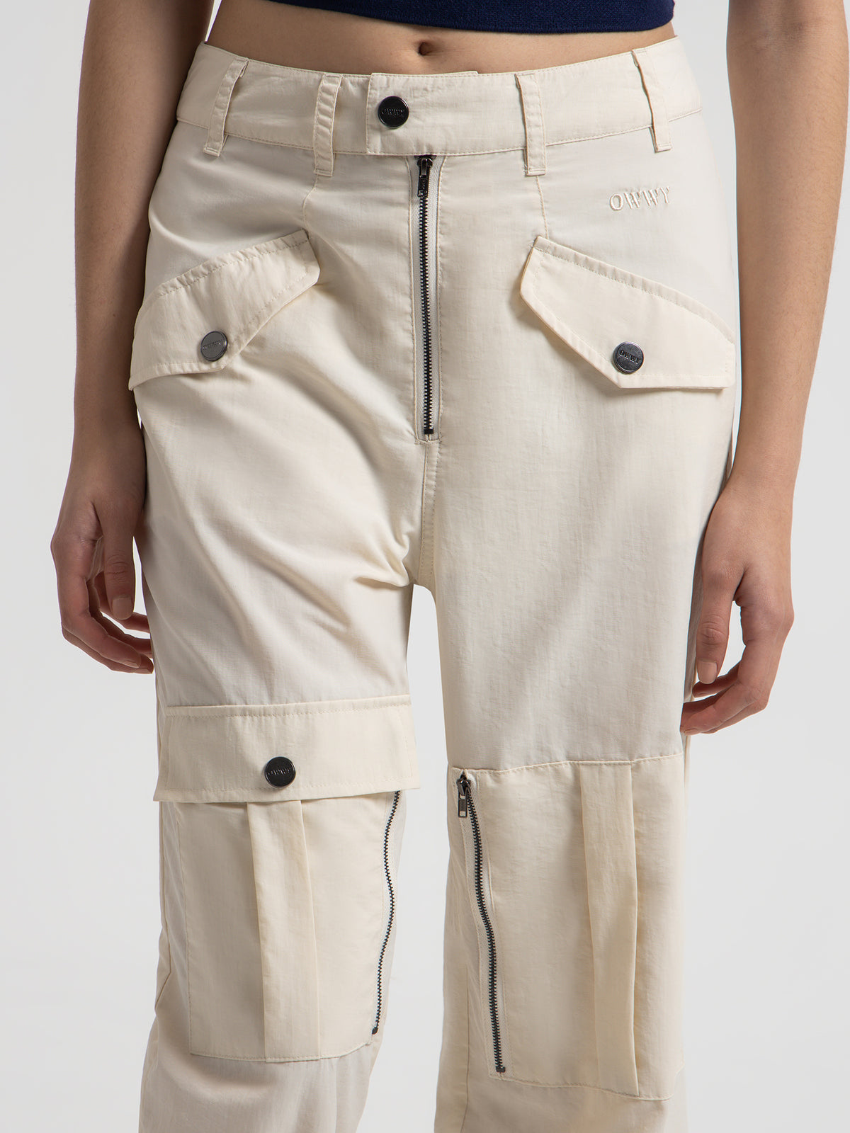 OWWY Inux Cargo Pants in Off White | Off White