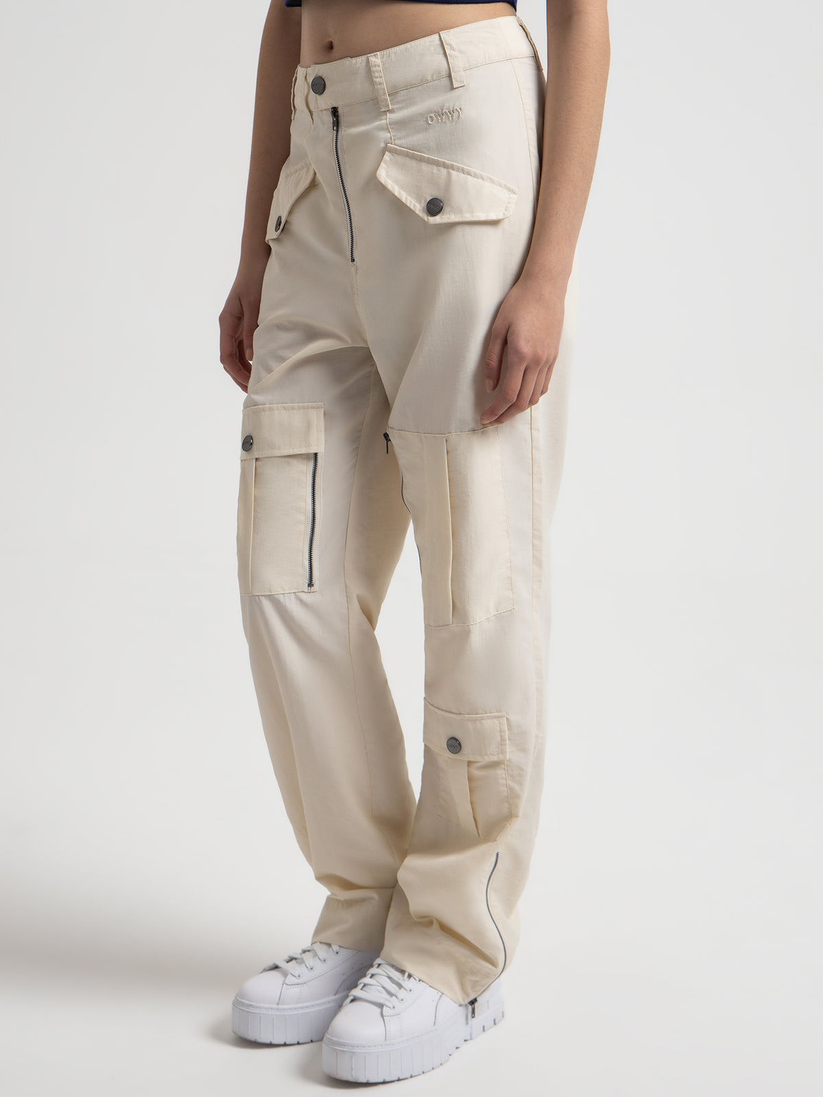 OWWY Inux Cargo Pants in Off White | Off White