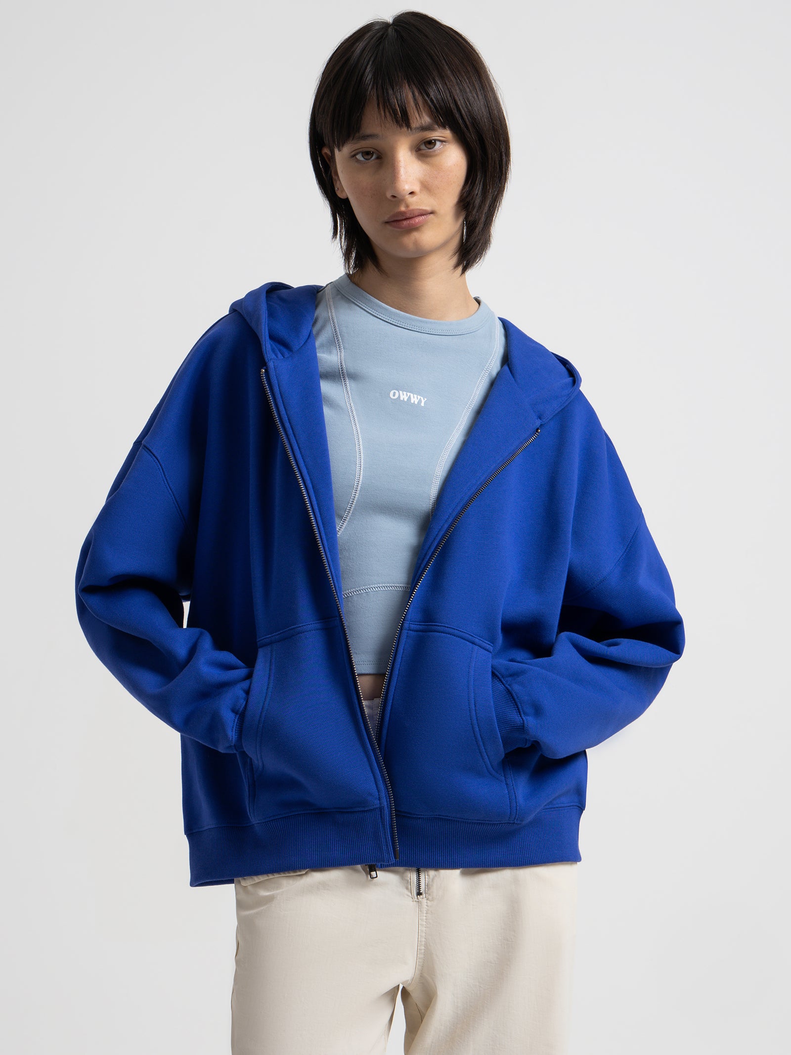 Owwy OWWY Origins Zipper Hoodie in Sapphire Sapphire | Glue Store