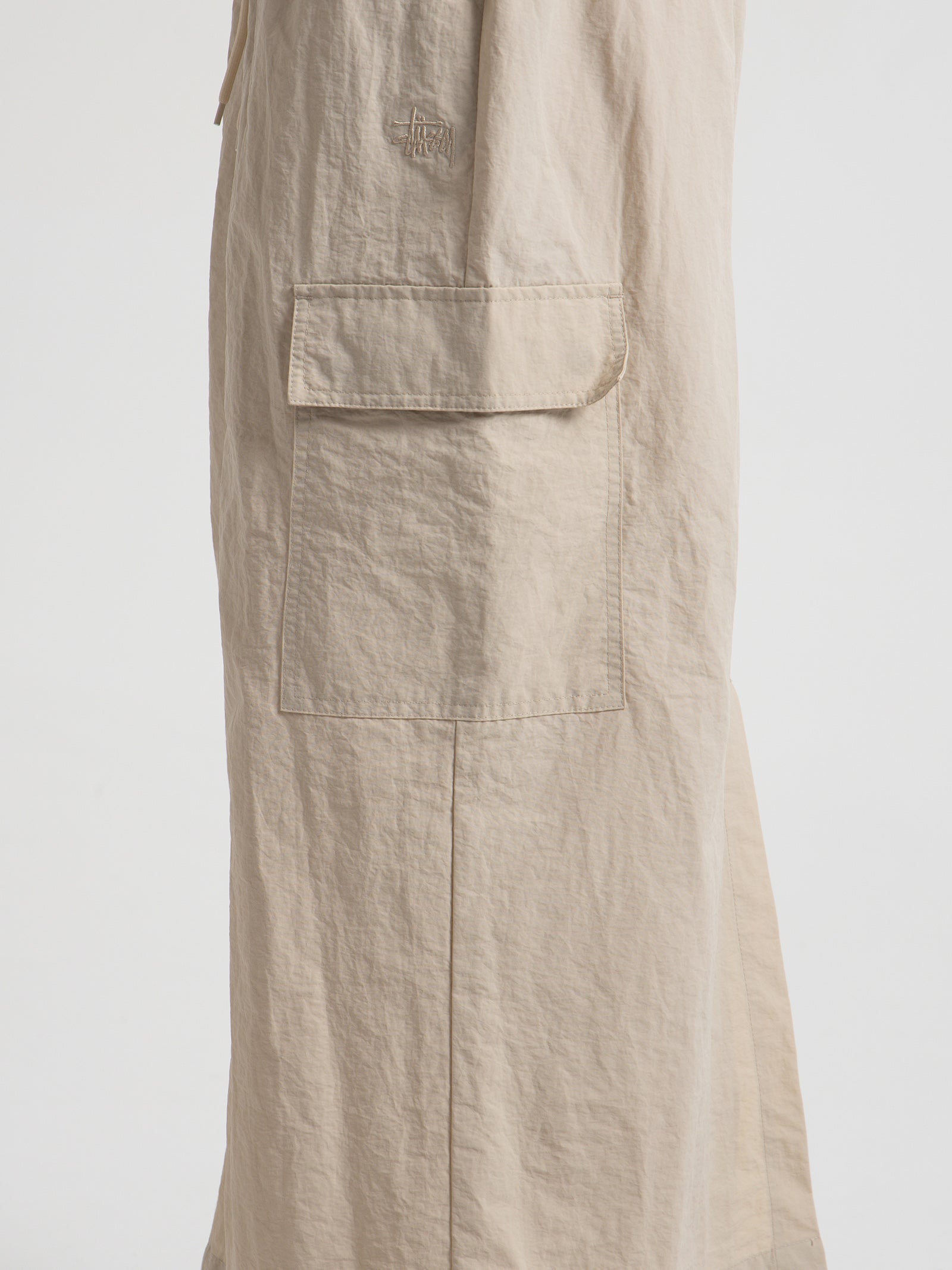 Nylon top cargo skirt