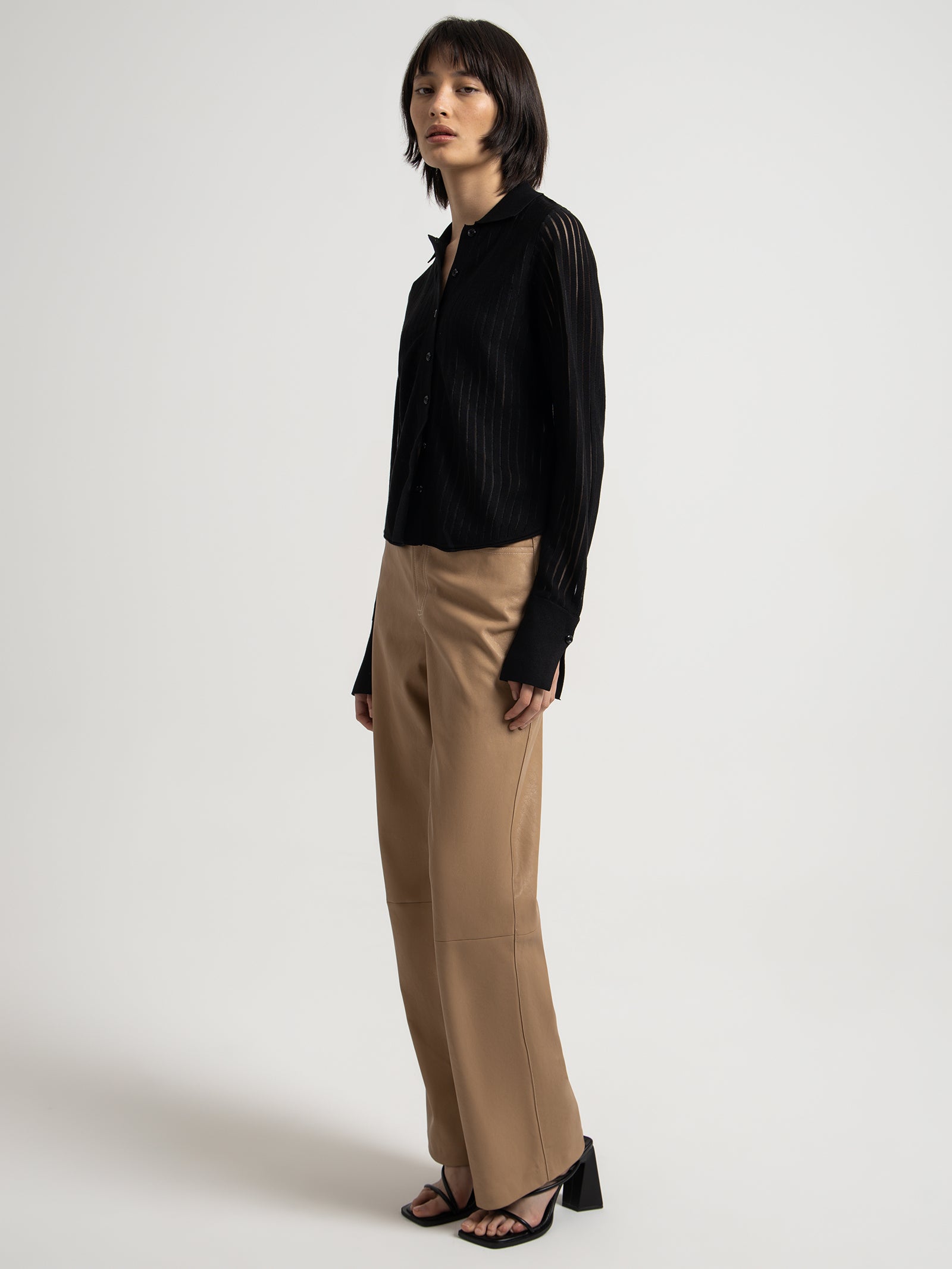 Ascend PU Pants in Praline