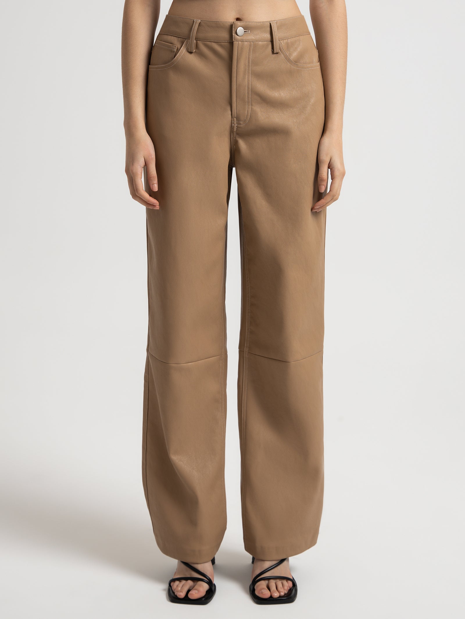 Ascend PU Pants in Praline