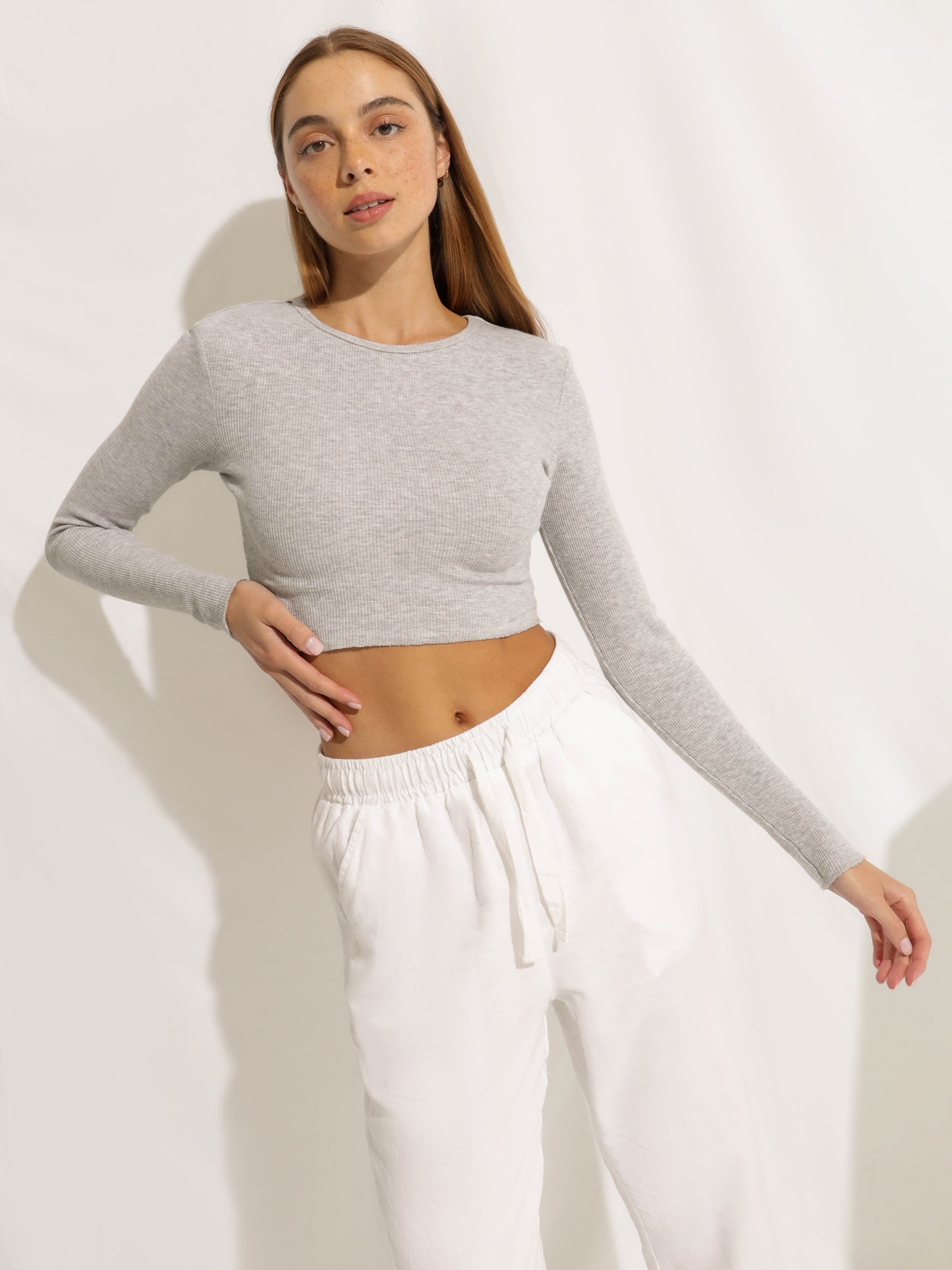 Cropped Crew Long Sleeve