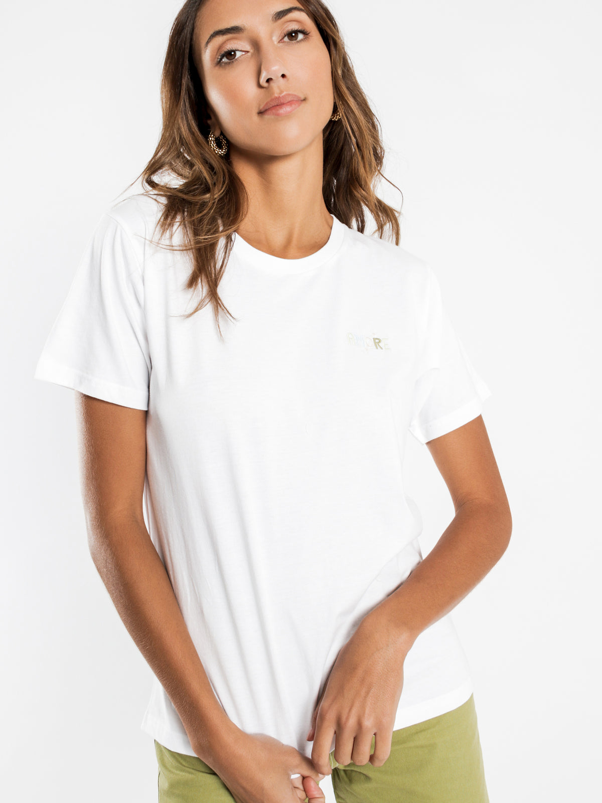 Nude Lucy Amore Slogan T-Shirt in White | White