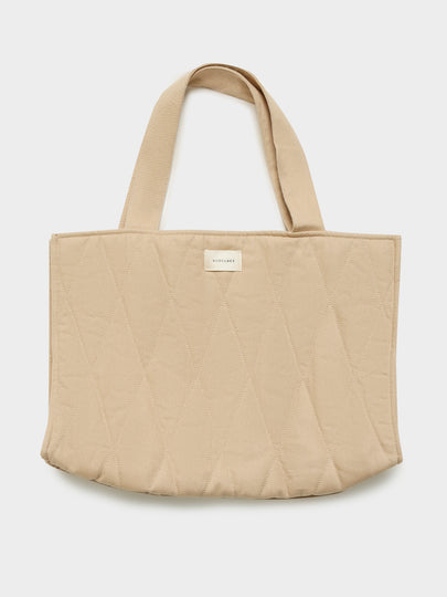 Puffer Tote Bag in Biscuit