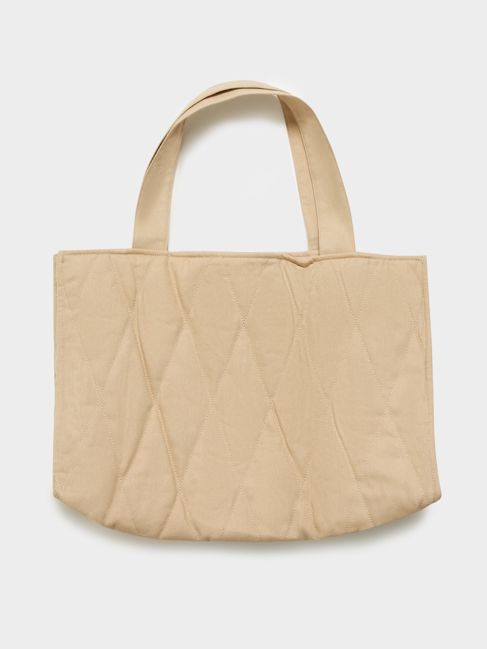 Puffer Tote Bag in Biscuit