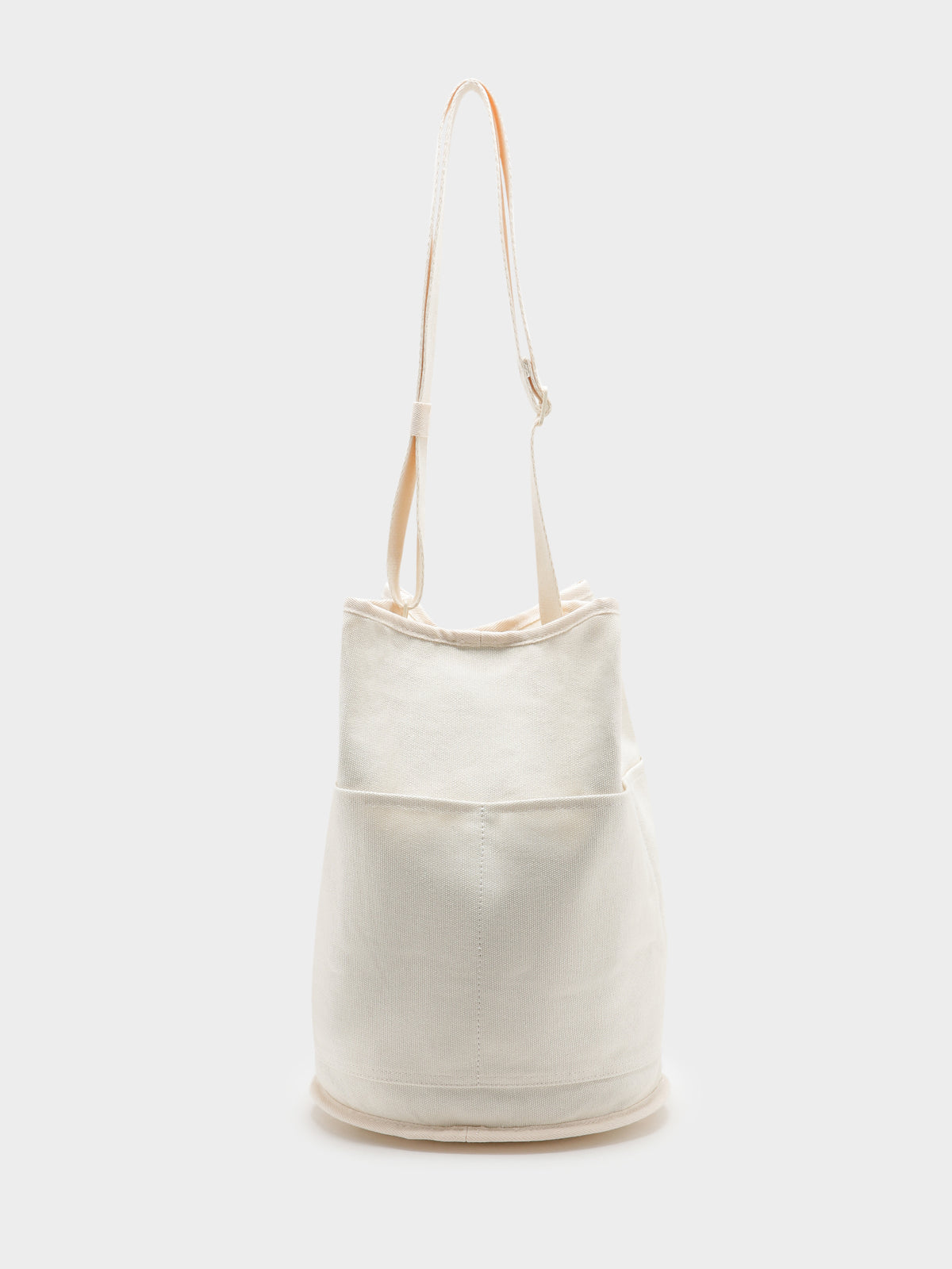 Nude Lucy Canvas Bucket Bag in White | Cloud