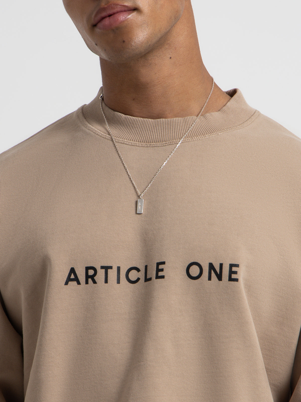 Article One Classic Logo Sweater in Washed Stone | Washed Stone