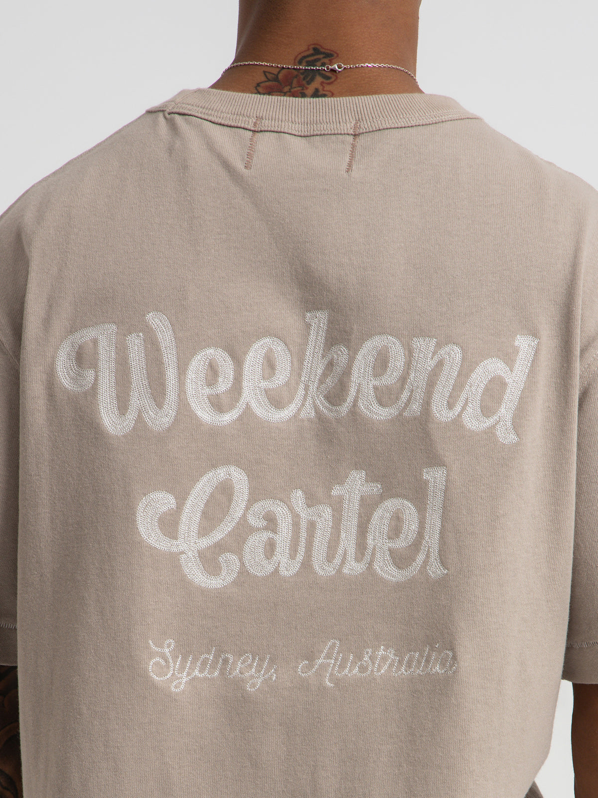 Weekend Cartel Saloon T-Shirt in Oatmeal | Oatmeal