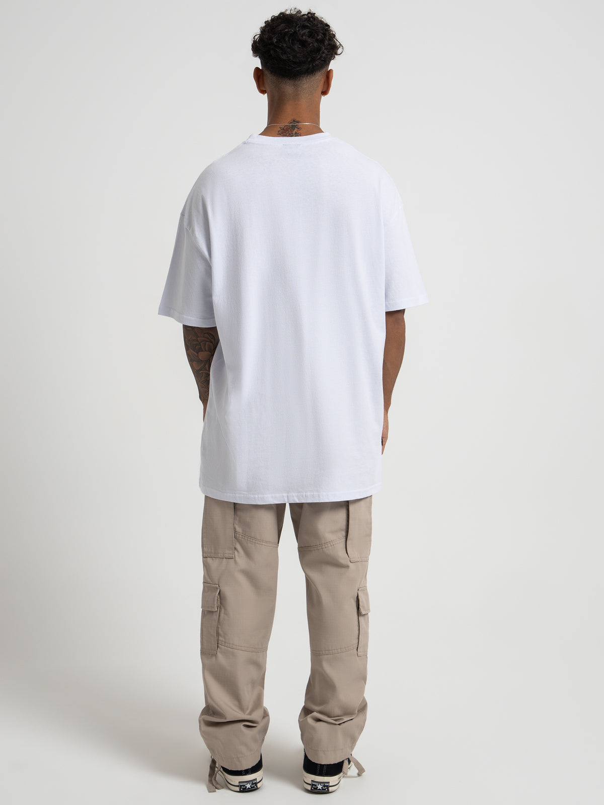 Stussy Solid Stock Logo Short Sleeve T-Shirt in White | White