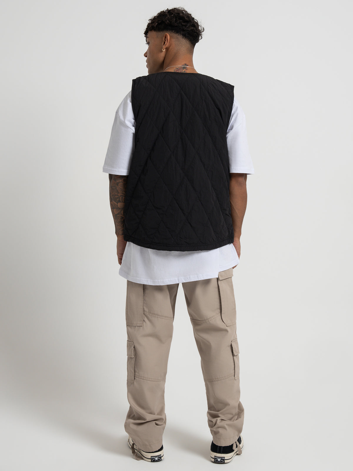 Stussy Unisex Diamond Quilted Vest in Black | Black