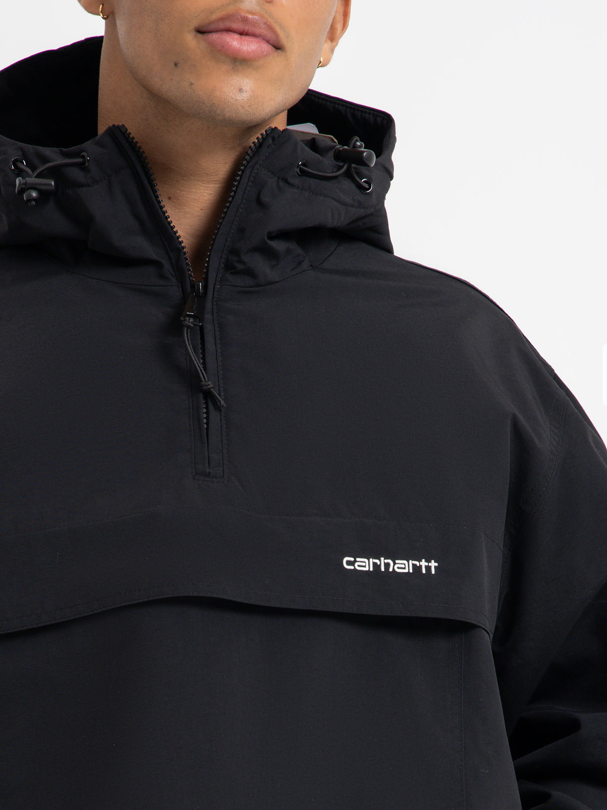 Carhartt Wip Windbreaker Pullover in Black & White | Black/White