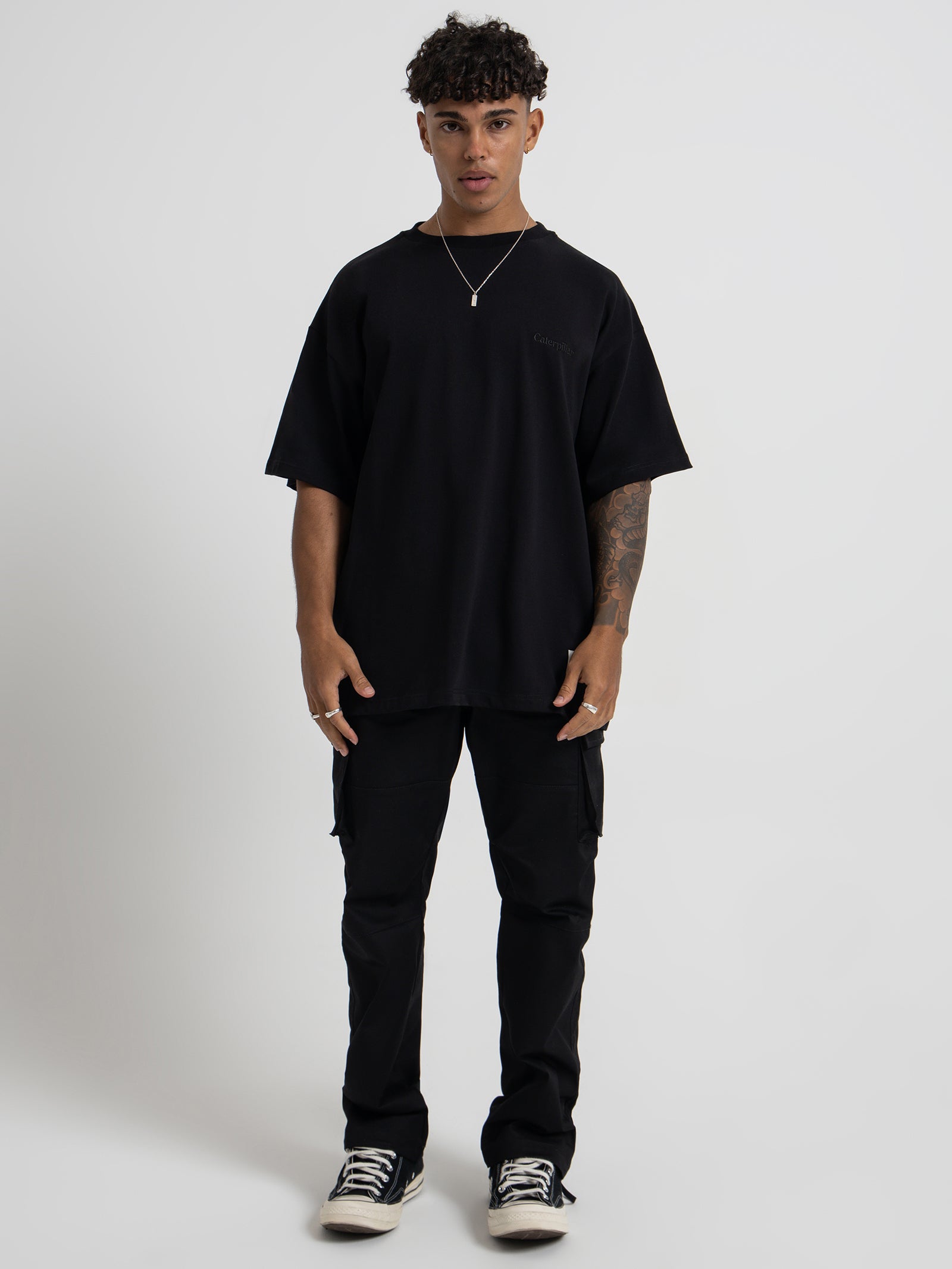 Caterpillar Oversized Workwear T-Shirt in Black Black | Glue Store