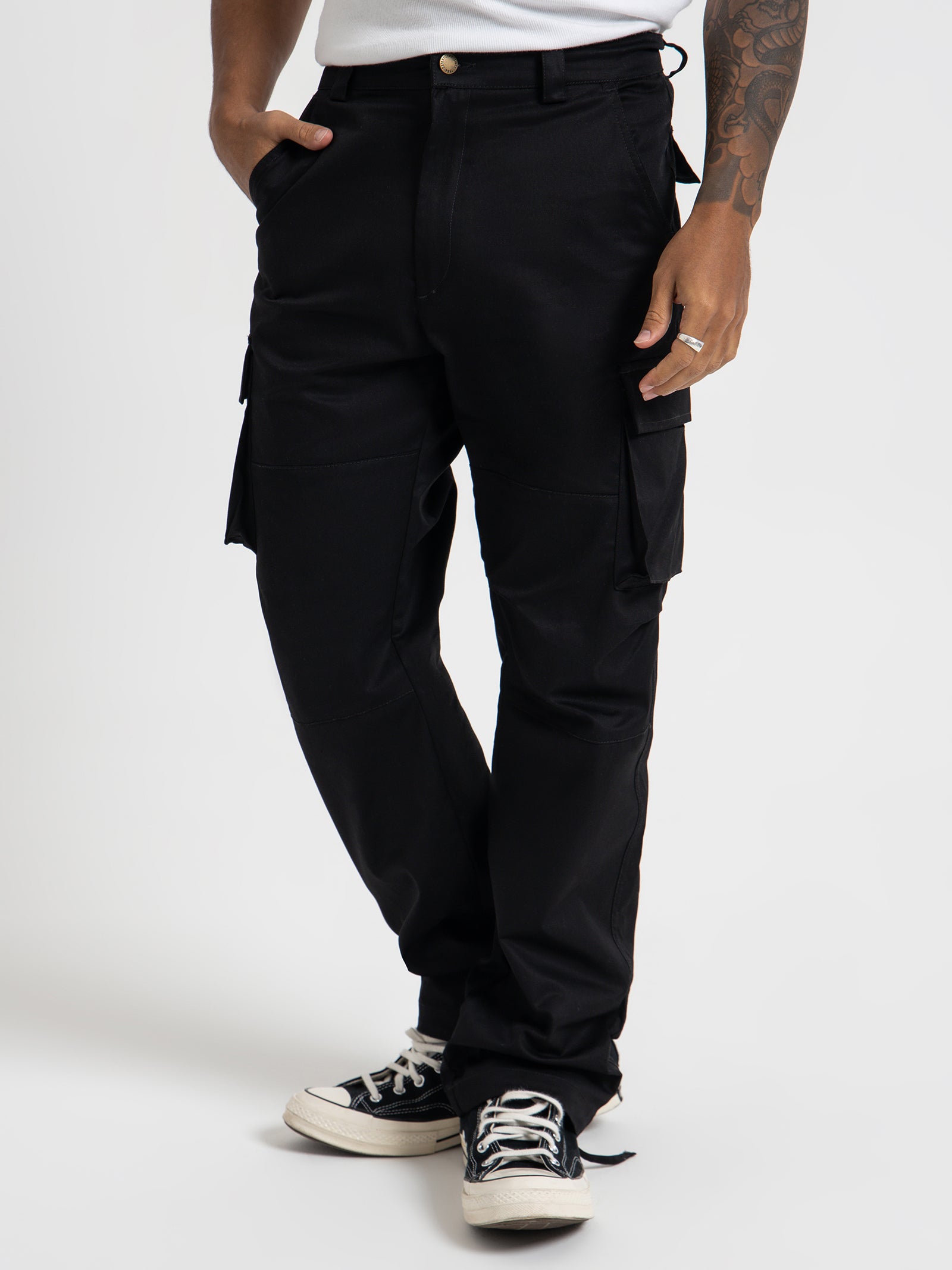 Workwear Cargo Pants in Black