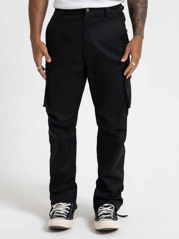 Caterpillar Workwear Cargo Pants in Black Black | Glue Store