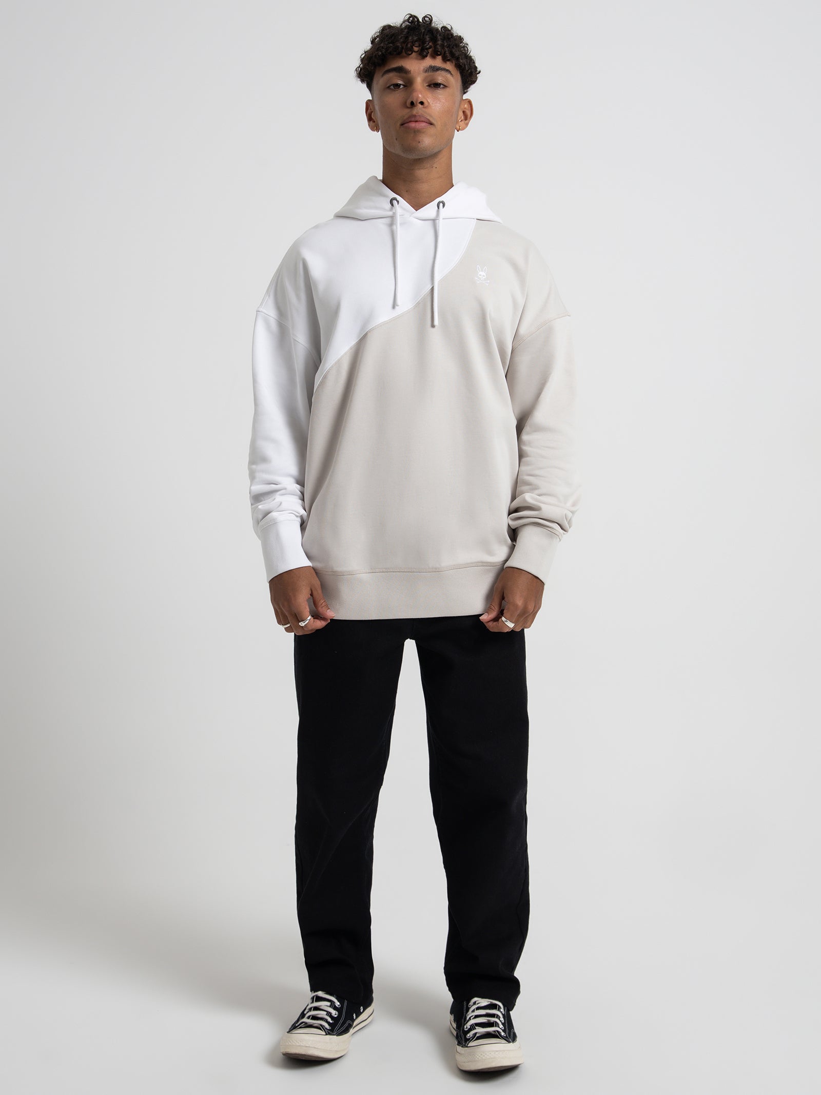 Kenney Relaxed Fit Popover Hoodie in Natural Linen | Glue Store