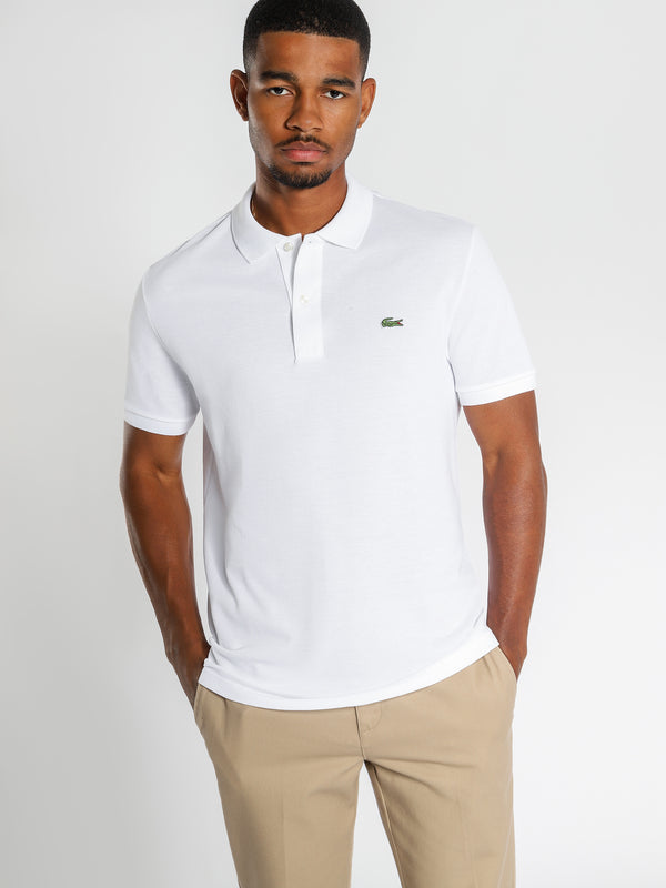 Lacoste Basic Polo Shirt in White White | Glue Store