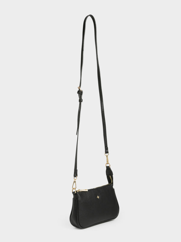 Peta and jain Reign Bag in Black Pebble & Gold Black/gold | Glue Store