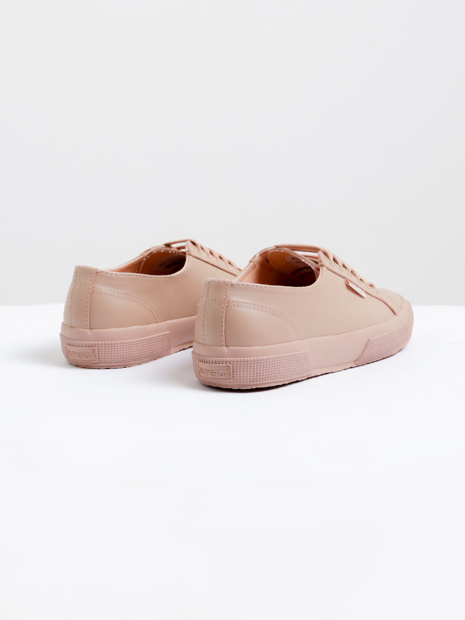 Fashion superga pink leather sneakers