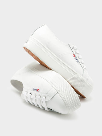 Superga 279 linea flatform sale chunky trainers in white