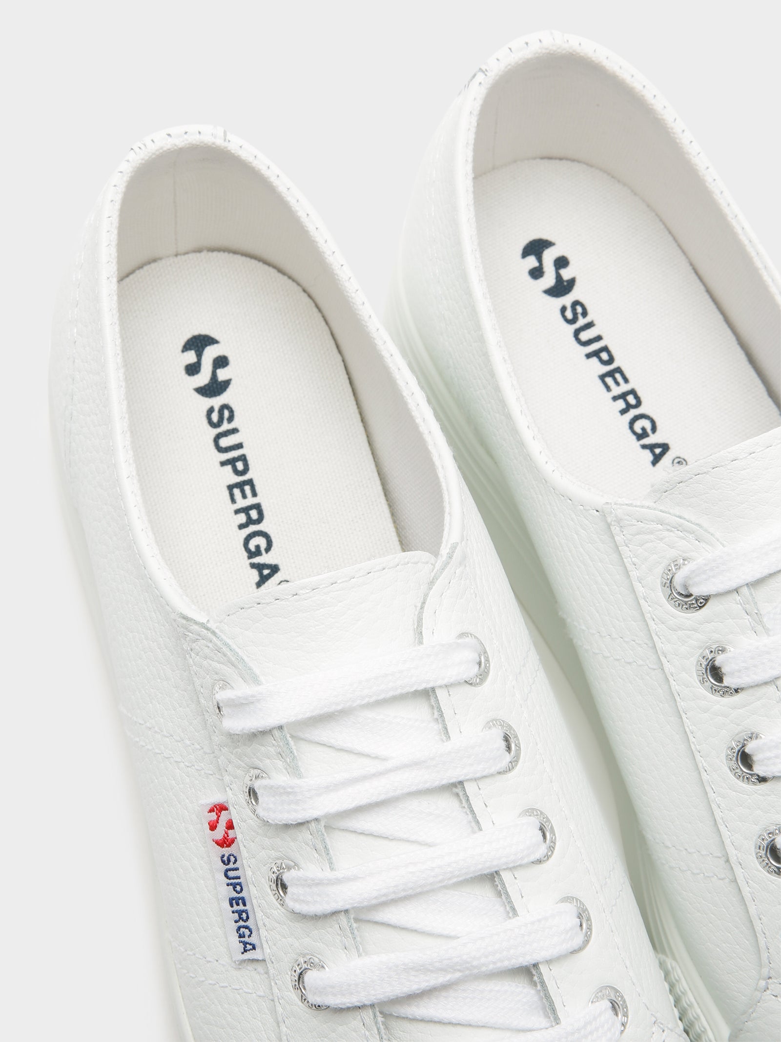 Superga 279 linea flatform chunky trainers in on sale white