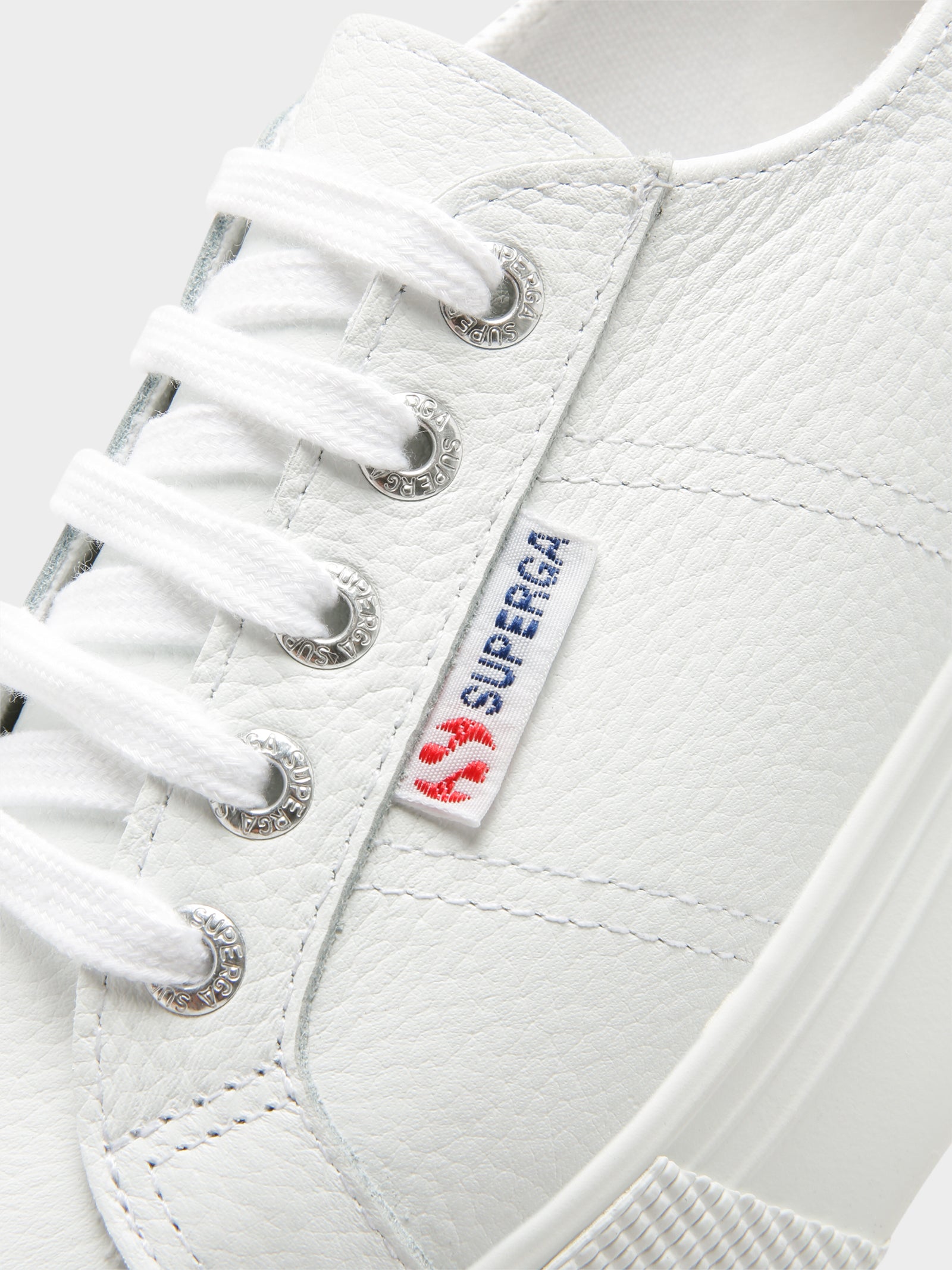 Superga 279 linea flatform chunky sales trainers in white