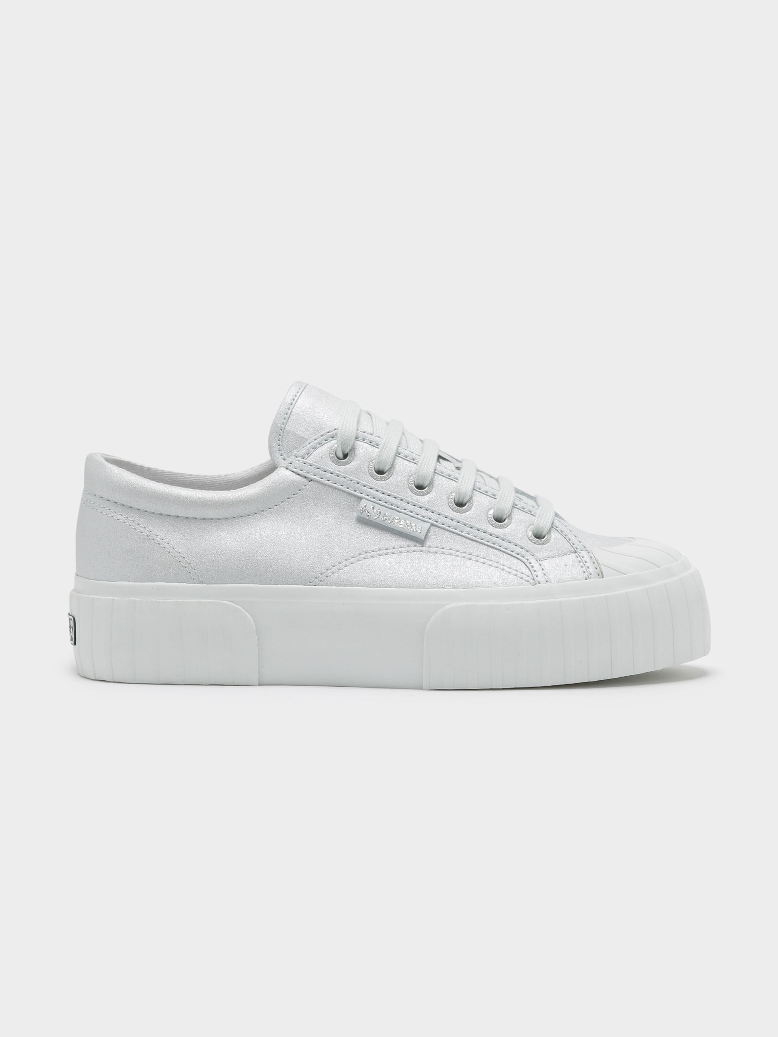 Superga on sale platform silver