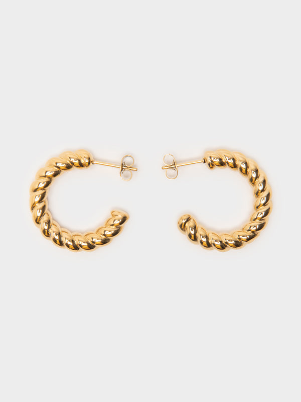 Peta and jain Samara 18K Gold Twisted Hoop Earrings Gold | Glue Store