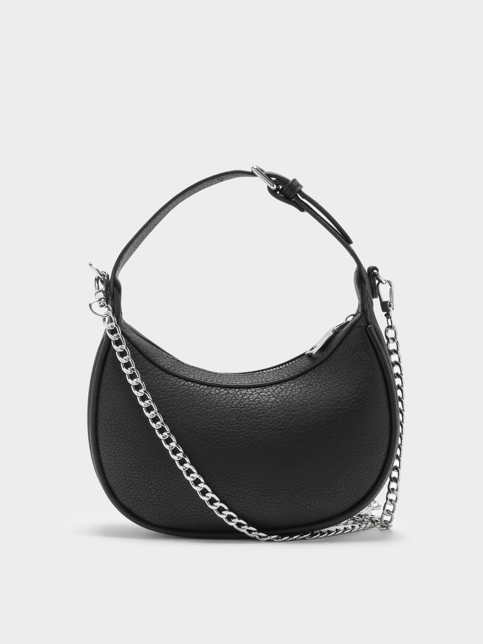 Black and cheap silver handbag