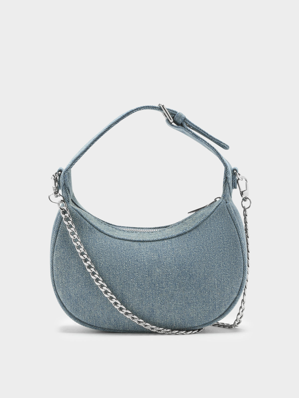 Peta And Jain Em Davies Sharni Handbag in Denim & Silver | Denim