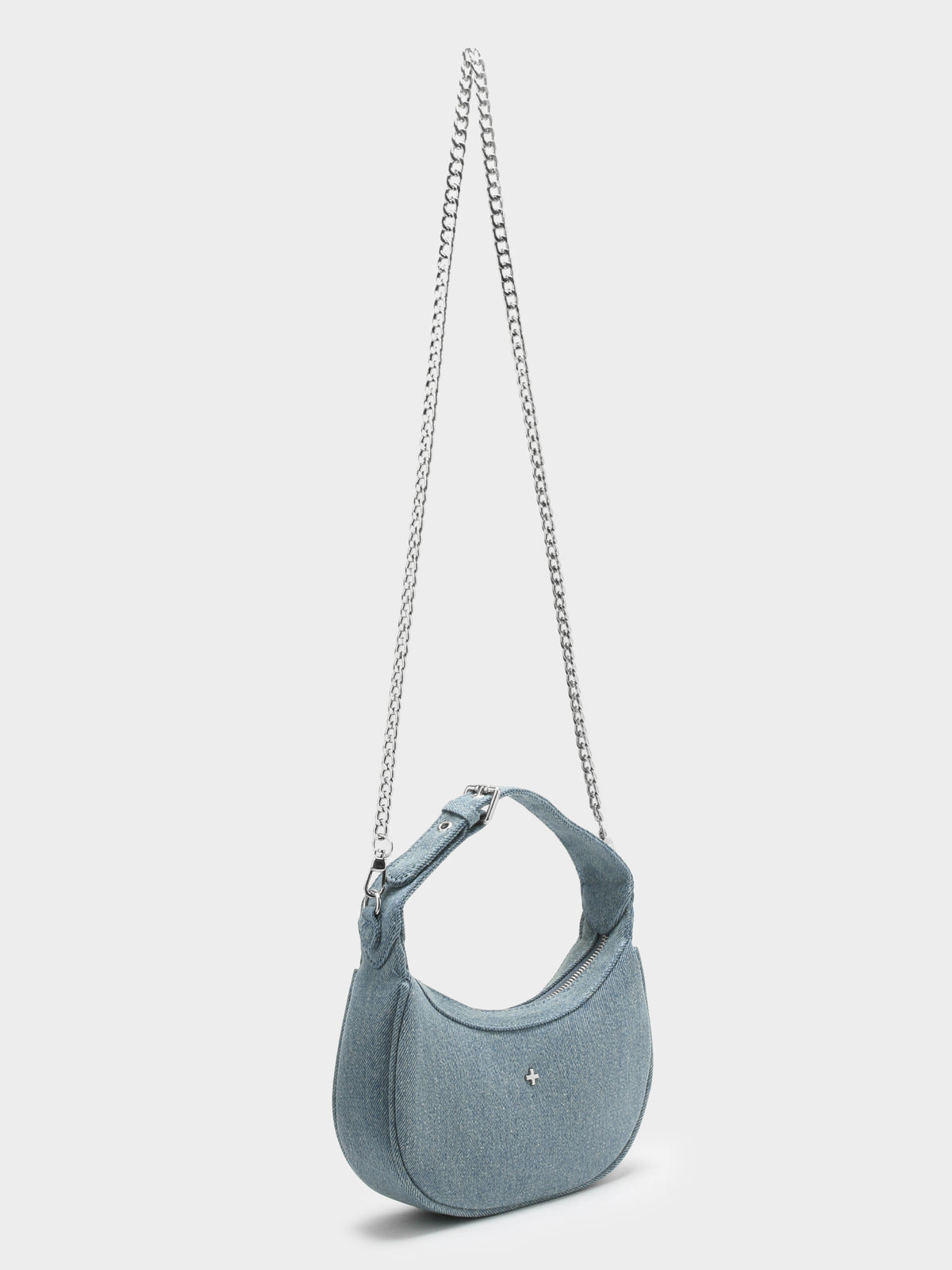 Peta And Jain Em Davies Sharni Handbag in Denim & Silver | Denim