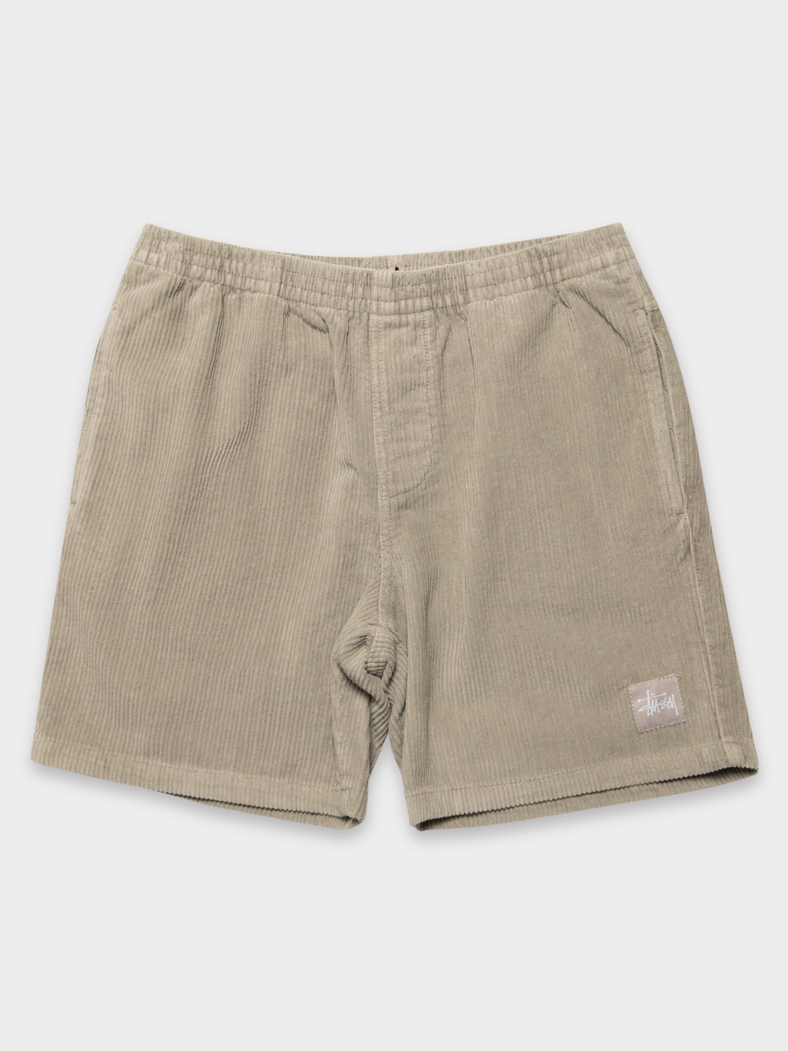 Wide Whale Corduroy Beach Shorts in Oatmeal