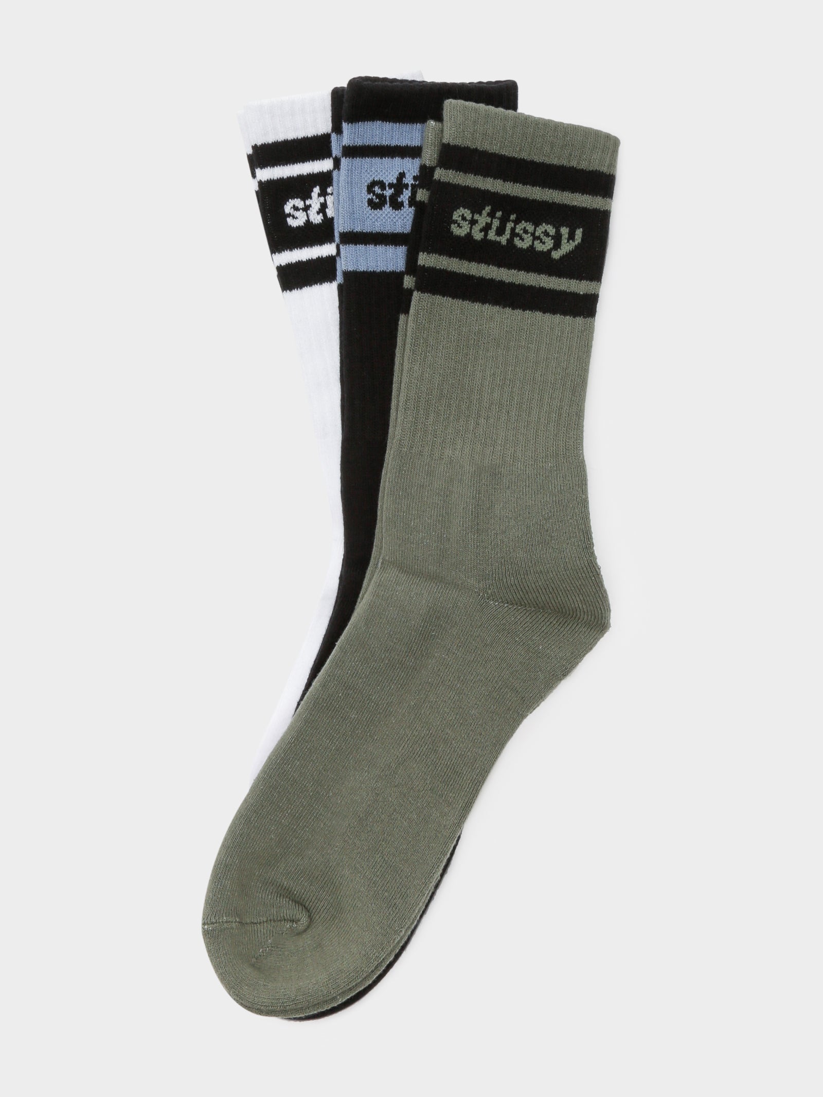 Italic Sport Stripe Sock 3PK in Multi