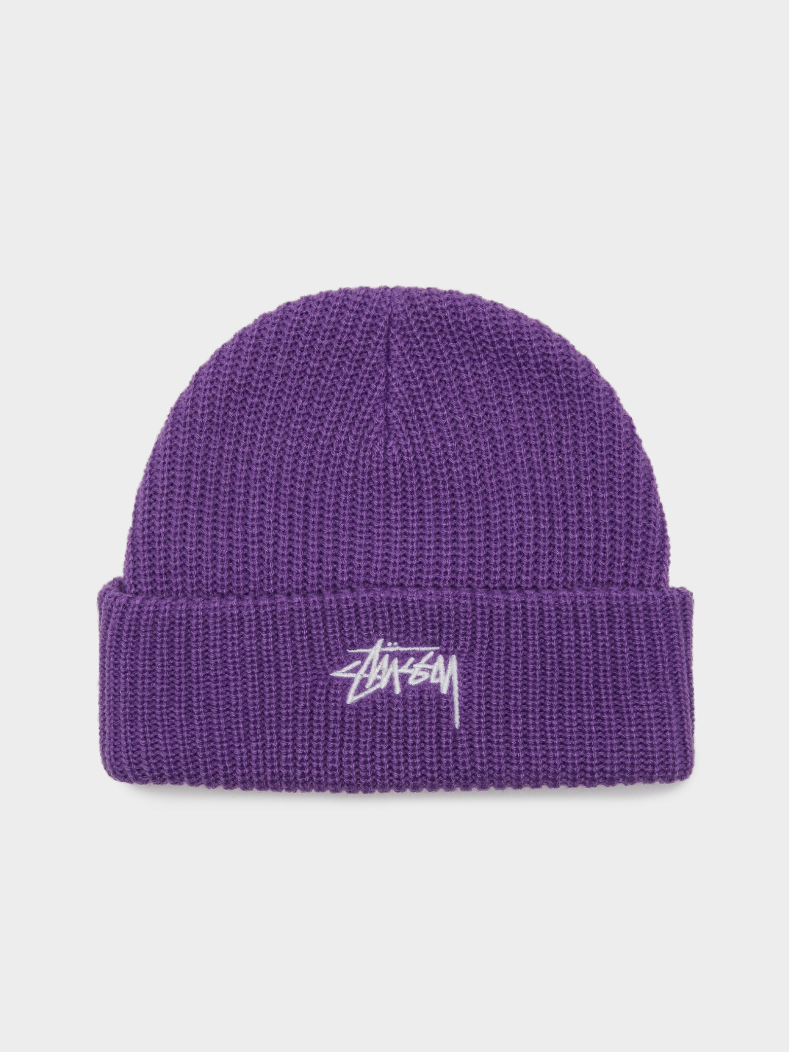 Stock Cuff Beanie in Grape