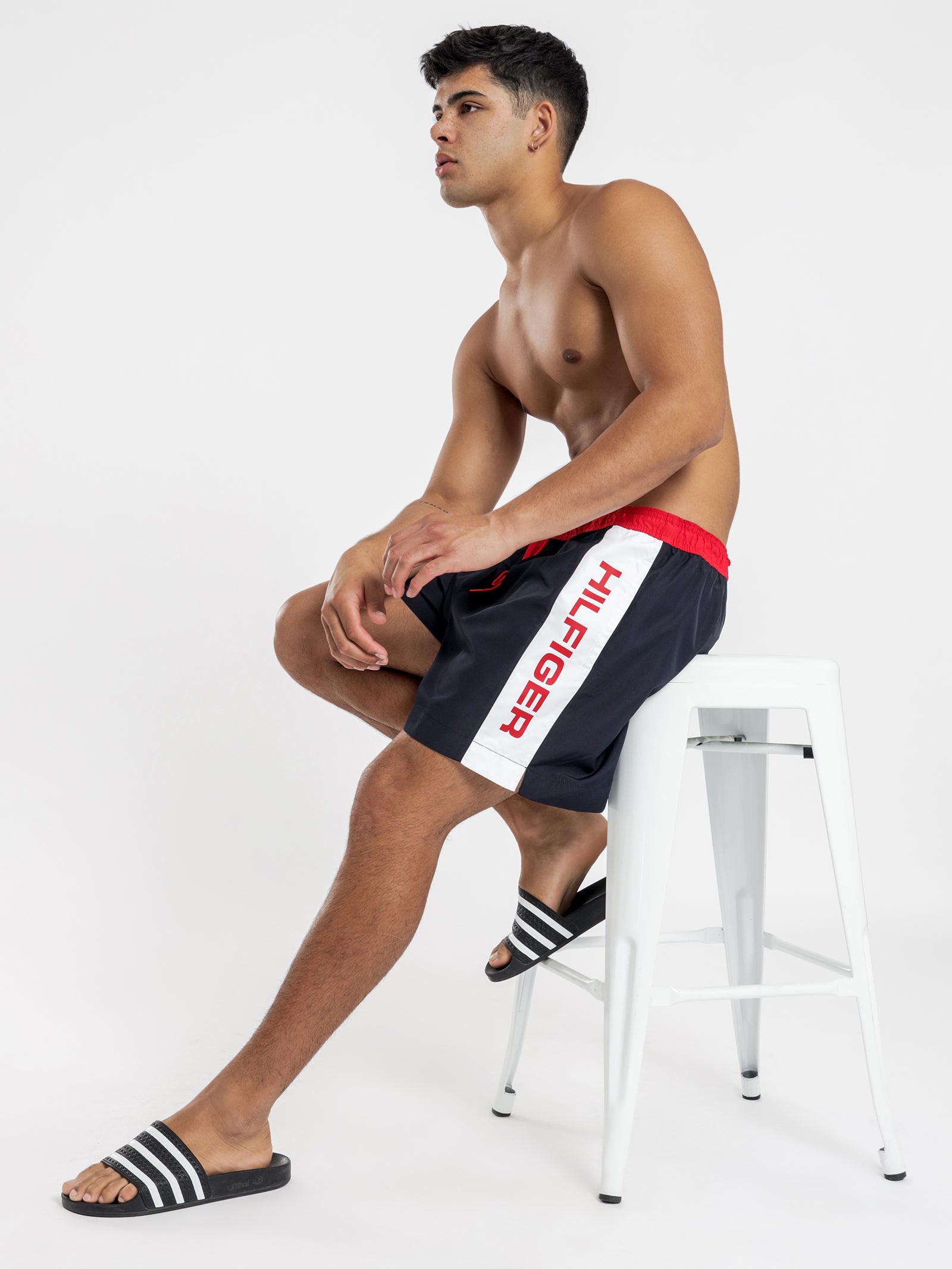 Logo Drawcord Swim Shorts in Dessert Sky