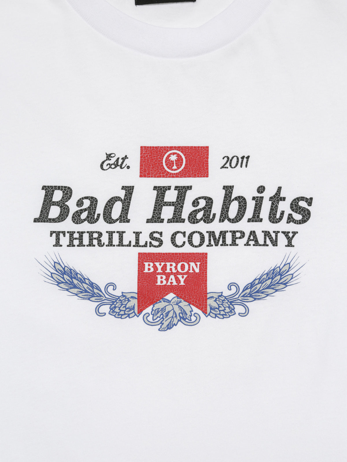 Thrills Bad Habits T-Shirt in White | White