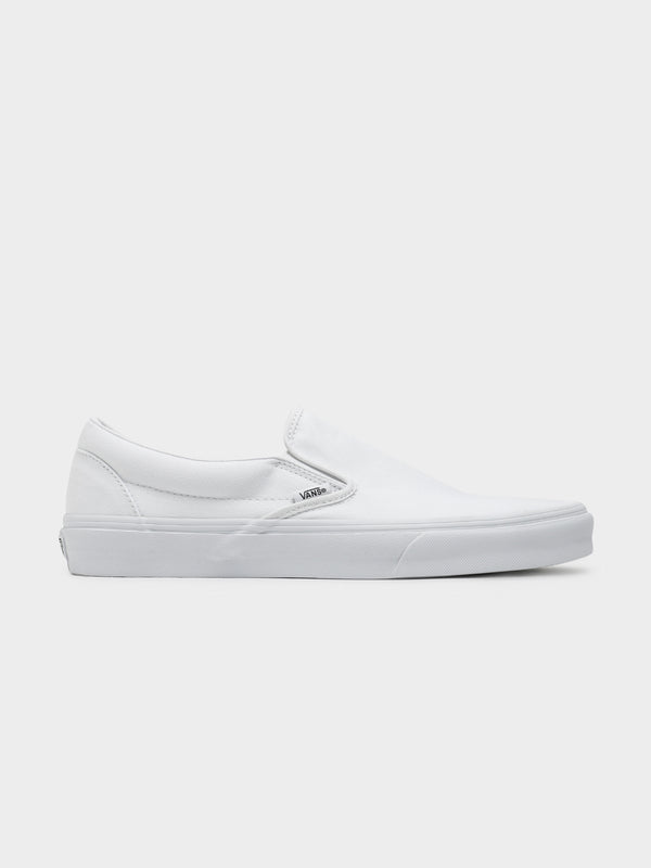 Vans Mens Classic Slip On in White White | Glue Store