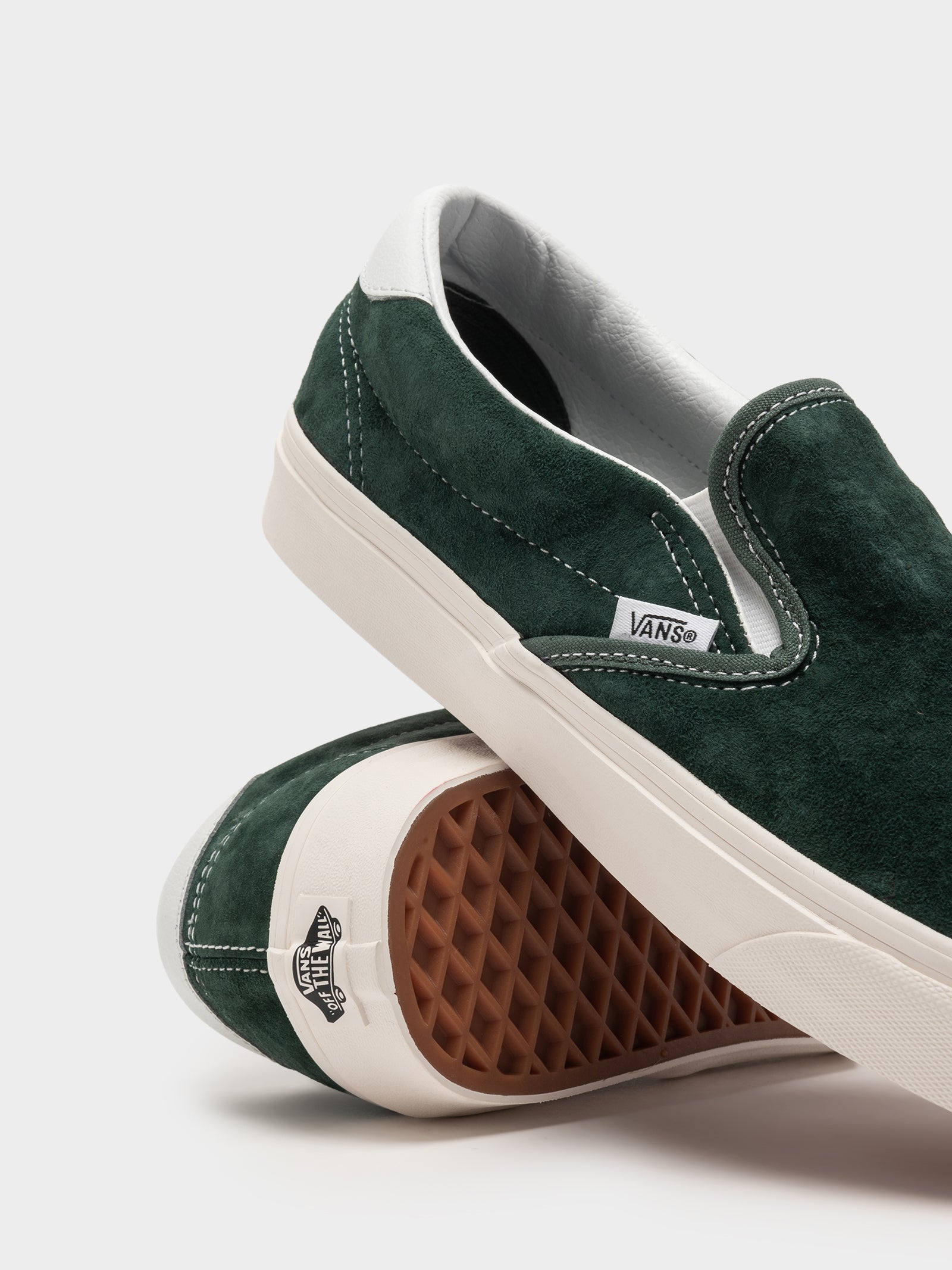 Forest green slip on hot sale vans