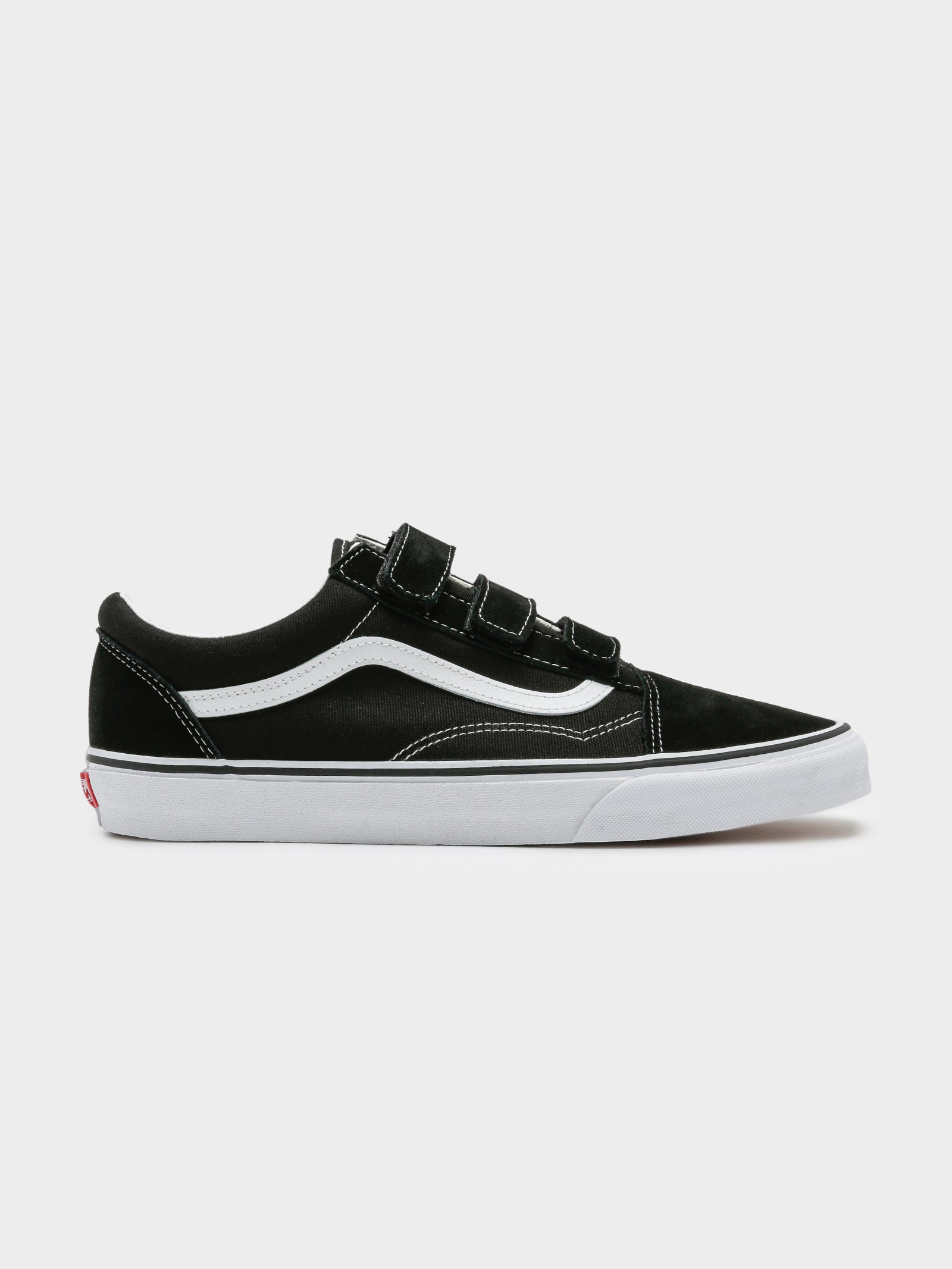 Unisex Old Skool Velcro Canvas Sneakers in Black & White