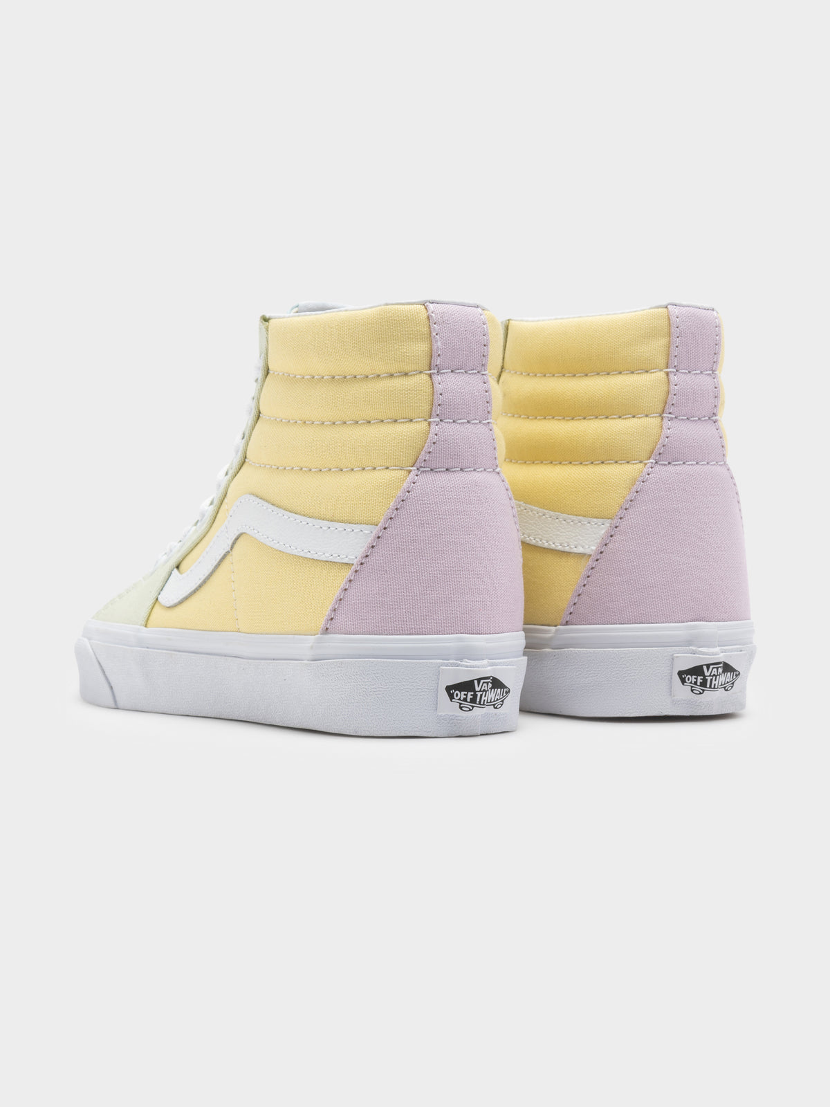 Vans Unisex Sk8 Hi in Pastel Yellow, Pink & Green | US Mens 4 / Womens 5.5