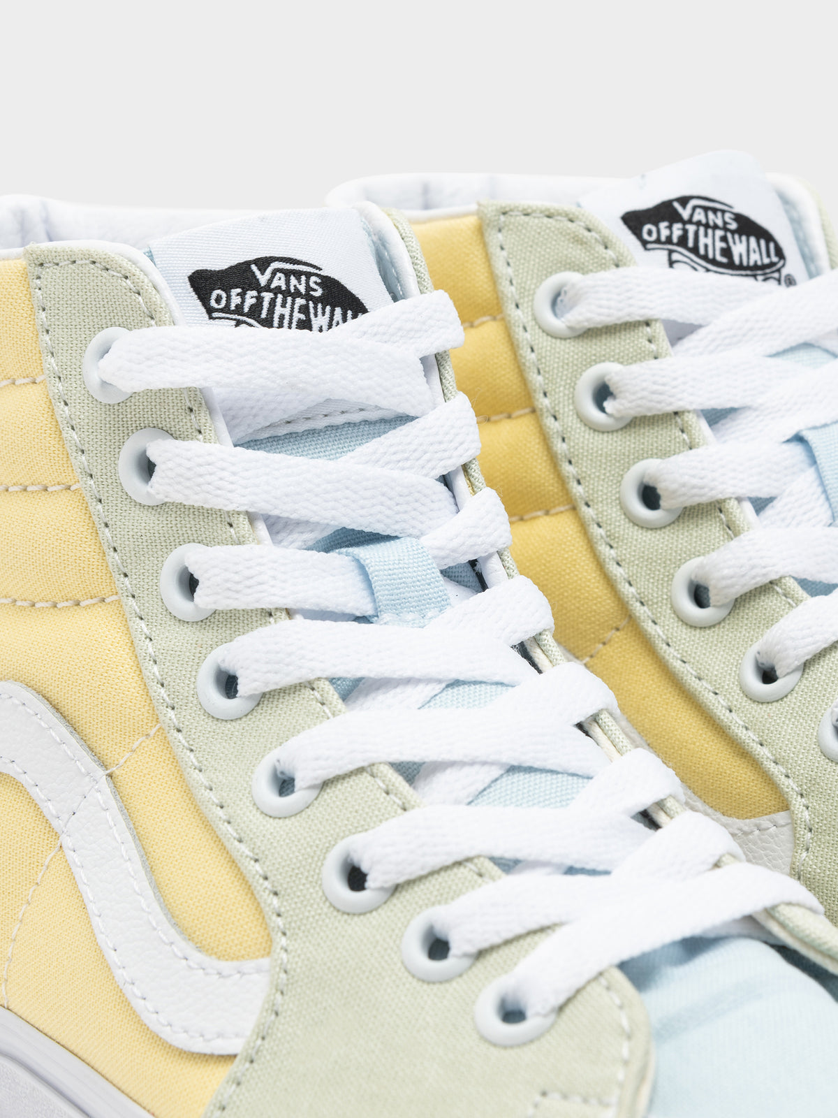 Vans Unisex Sk8 Hi in Pastel Yellow, Pink & Green | US Mens 4 / Womens 5.5