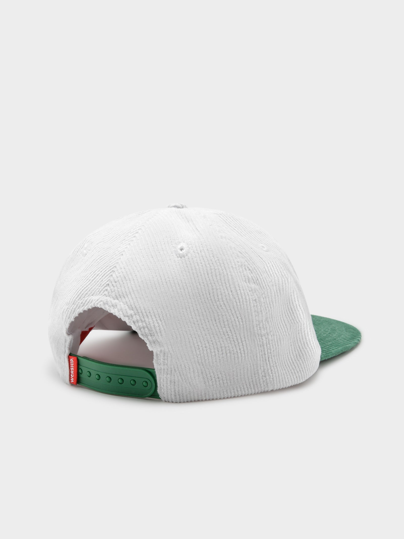 Cherub Cord Hat in White & Green